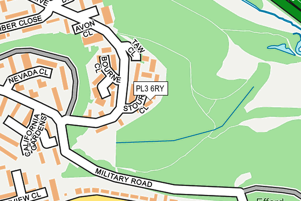 PL3 6RY map - OS OpenMap – Local (Ordnance Survey)