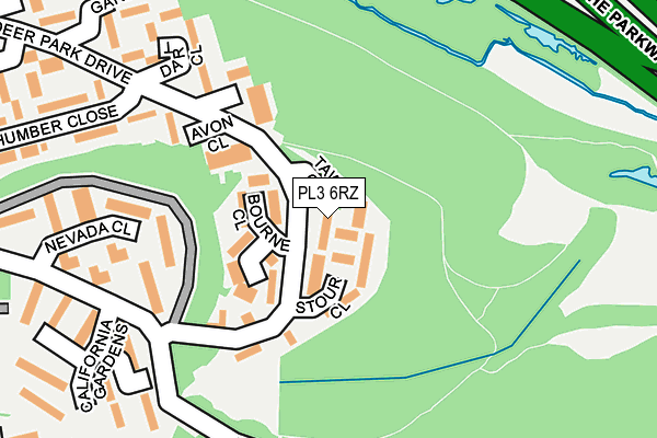 PL3 6RZ map - OS OpenMap – Local (Ordnance Survey)