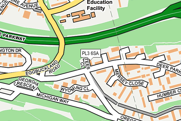 PL3 6SA map - OS OpenMap – Local (Ordnance Survey)