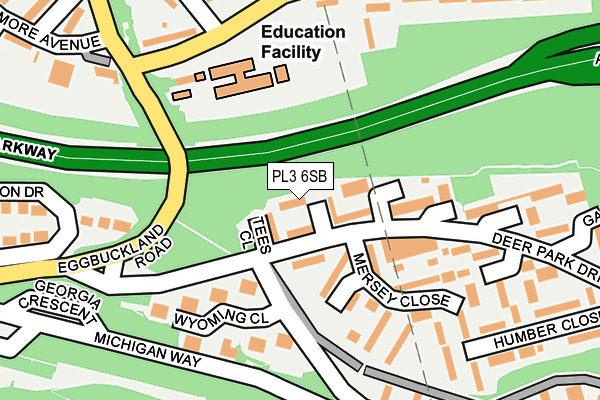 PL3 6SB map - OS OpenMap – Local (Ordnance Survey)