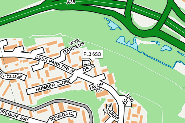 PL3 6SQ map - OS OpenMap – Local (Ordnance Survey)