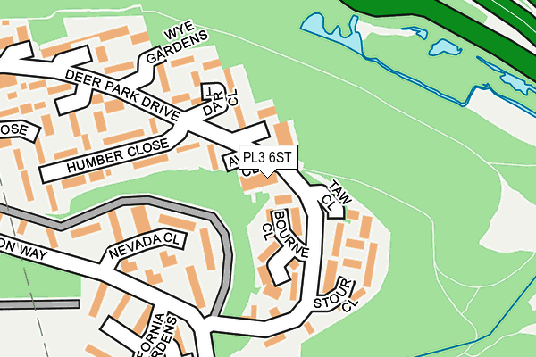 PL3 6ST map - OS OpenMap – Local (Ordnance Survey)