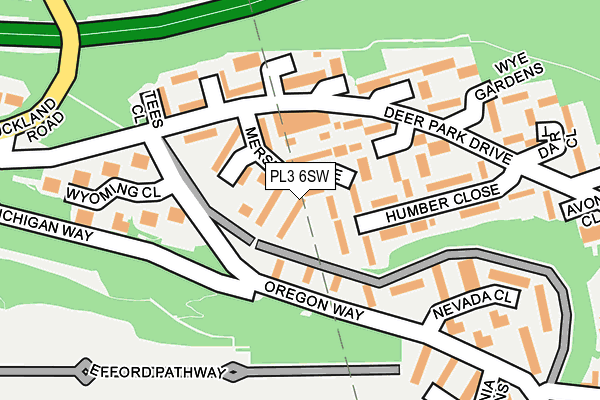 PL3 6SW map - OS OpenMap – Local (Ordnance Survey)