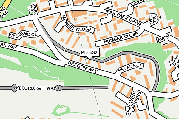 PL3 6SX map - OS OpenMap – Local (Ordnance Survey)