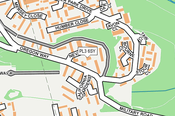 PL3 6SY map - OS OpenMap – Local (Ordnance Survey)