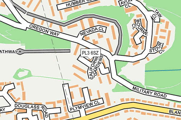 PL3 6SZ map - OS OpenMap – Local (Ordnance Survey)