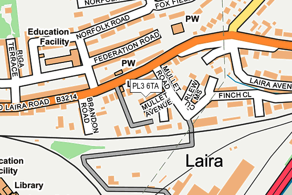 PL3 6TA map - OS OpenMap – Local (Ordnance Survey)