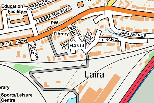 PL3 6TB map - OS OpenMap – Local (Ordnance Survey)