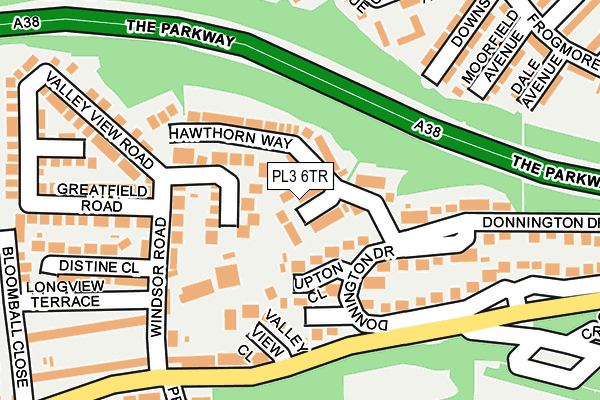 PL3 6TR map - OS OpenMap – Local (Ordnance Survey)