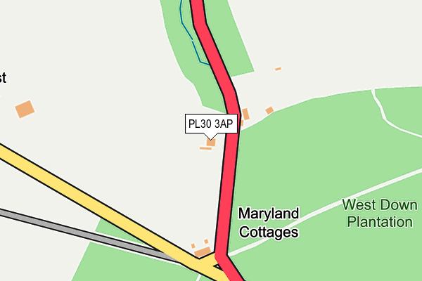 PL30 3AP map - OS OpenMap – Local (Ordnance Survey)