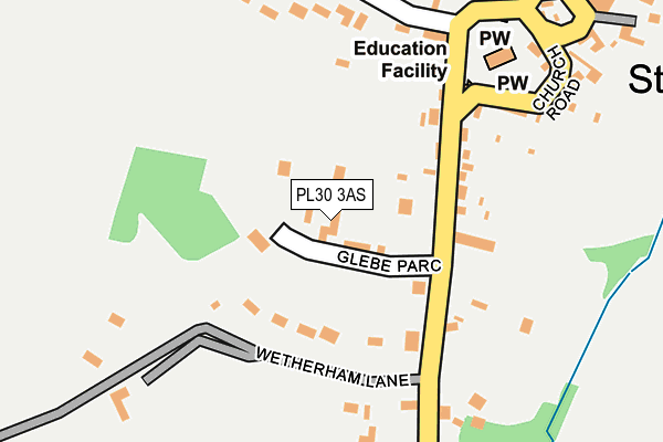 PL30 3AS map - OS OpenMap – Local (Ordnance Survey)