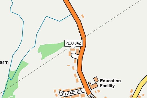 PL30 3AZ map - OS OpenMap – Local (Ordnance Survey)