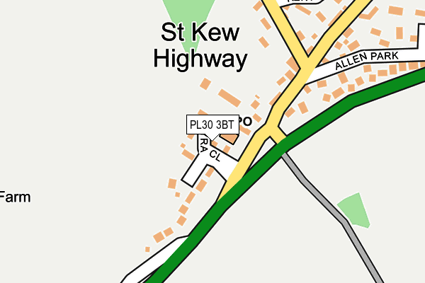 PL30 3BT map - OS OpenMap – Local (Ordnance Survey)