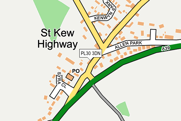 PL30 3DN map - OS OpenMap – Local (Ordnance Survey)