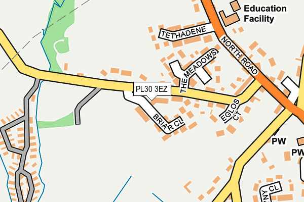 PL30 3EZ map - OS OpenMap – Local (Ordnance Survey)