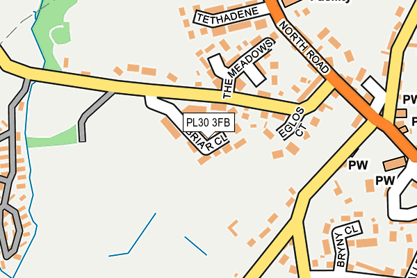 PL30 3FB map - OS OpenMap – Local (Ordnance Survey)