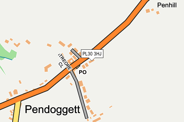 PL30 3HJ map - OS OpenMap – Local (Ordnance Survey)
