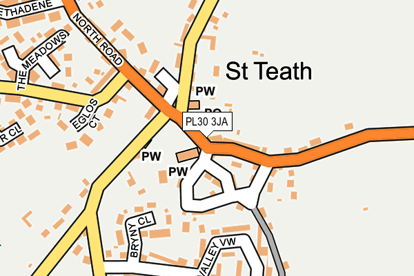 PL30 3JA map - OS OpenMap – Local (Ordnance Survey)