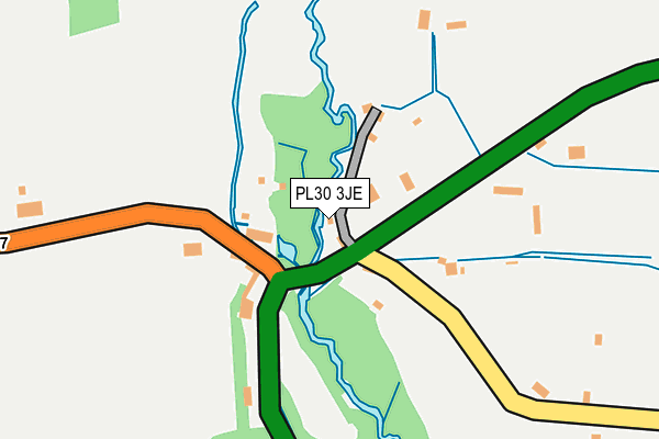 PL30 3JE map - OS OpenMap – Local (Ordnance Survey)