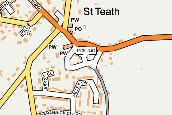 PL30 3JG map - OS OpenMap – Local (Ordnance Survey)