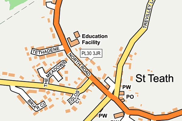 PL30 3JR map - OS OpenMap – Local (Ordnance Survey)