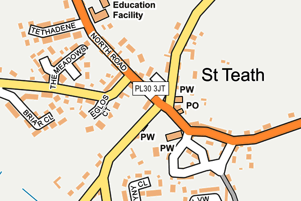 PL30 3JT map - OS OpenMap – Local (Ordnance Survey)
