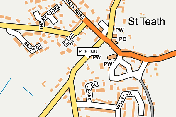 PL30 3JU map - OS OpenMap – Local (Ordnance Survey)