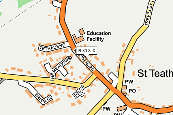 PL30 3JX map - OS OpenMap – Local (Ordnance Survey)