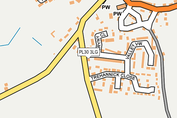 PL30 3LG map - OS OpenMap – Local (Ordnance Survey)