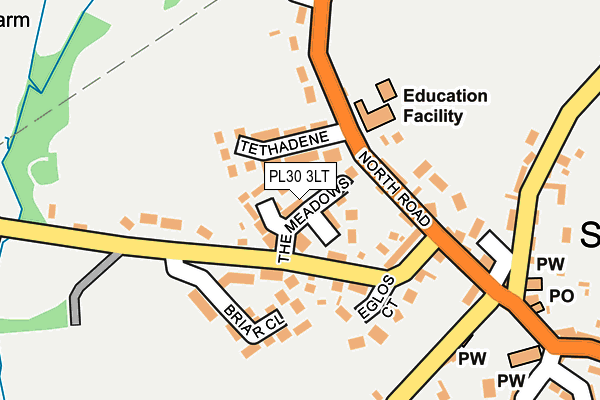 PL30 3LT map - OS OpenMap – Local (Ordnance Survey)