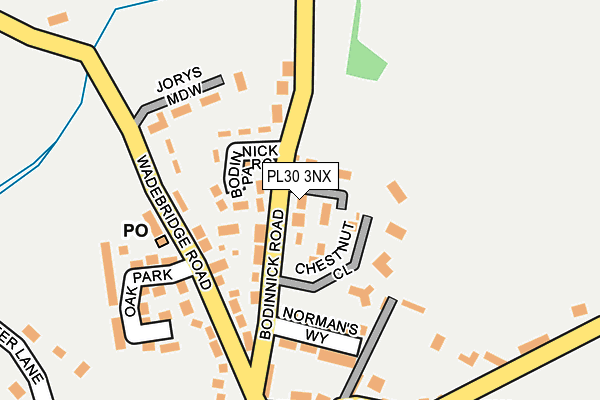 PL30 3NX map - OS OpenMap – Local (Ordnance Survey)