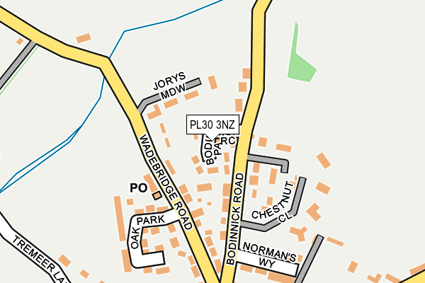 PL30 3NZ map - OS OpenMap – Local (Ordnance Survey)