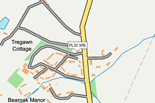 PL30 3PB map - OS OpenMap – Local (Ordnance Survey)
