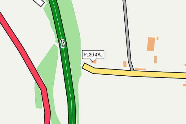 PL30 4AJ map - OS OpenMap – Local (Ordnance Survey)