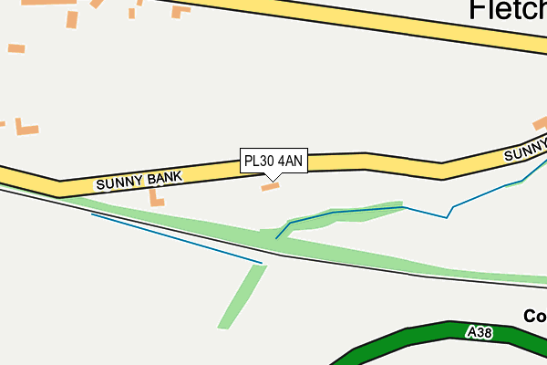 PL30 4AN map - OS OpenMap – Local (Ordnance Survey)