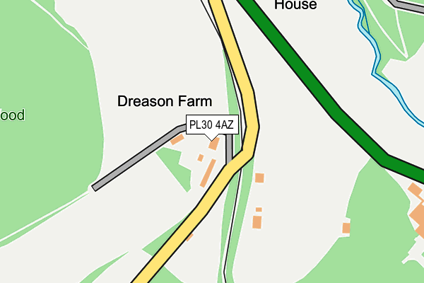 PL30 4AZ map - OS OpenMap – Local (Ordnance Survey)