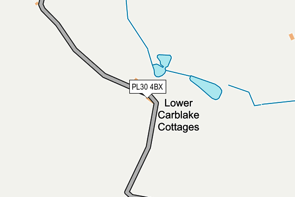 PL30 4BX map - OS OpenMap – Local (Ordnance Survey)