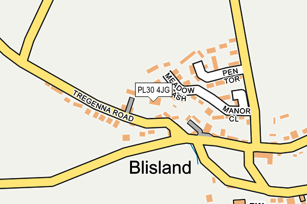 PL30 4JG map - OS OpenMap – Local (Ordnance Survey)