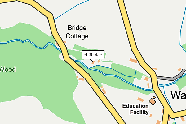 PL30 4JP map - OS OpenMap – Local (Ordnance Survey)