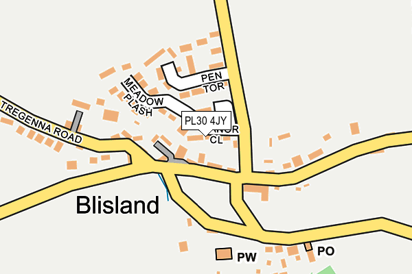 PL30 4JY map - OS OpenMap – Local (Ordnance Survey)