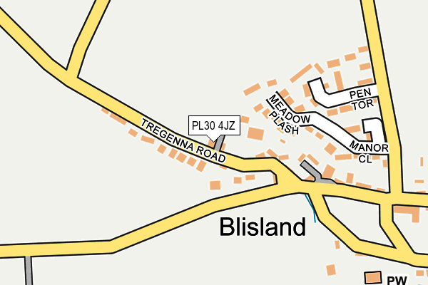 PL30 4JZ map - OS OpenMap – Local (Ordnance Survey)