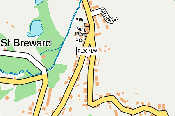 PL30 4LW map - OS OpenMap – Local (Ordnance Survey)