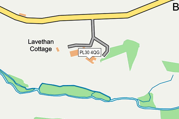 PL30 4QG map - OS OpenMap – Local (Ordnance Survey)