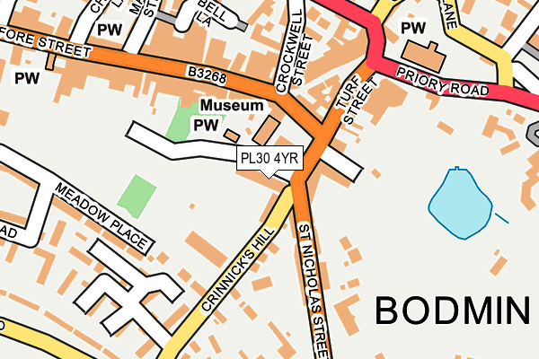 PL30 4YR map - OS OpenMap – Local (Ordnance Survey)