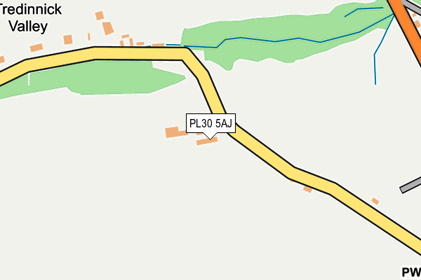 PL30 5AJ map - OS OpenMap – Local (Ordnance Survey)