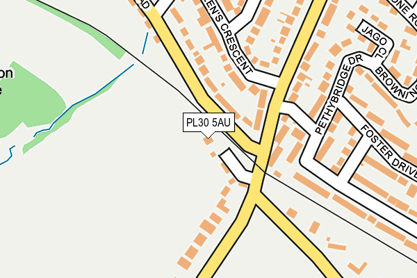 PL30 5AU map - OS OpenMap – Local (Ordnance Survey)