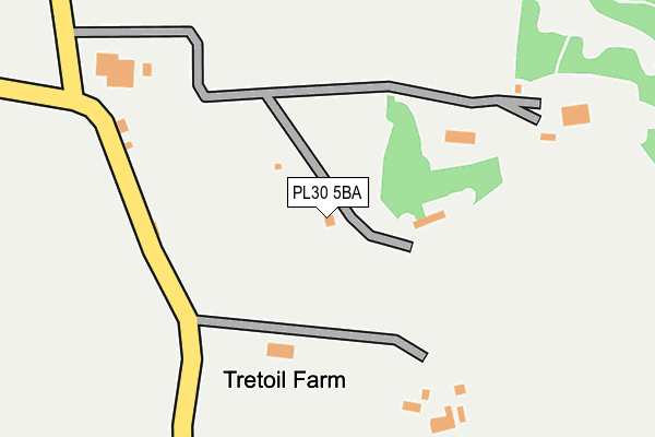 PL30 5BA map - OS OpenMap – Local (Ordnance Survey)