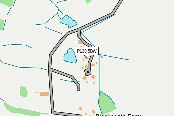 PL30 5BW map - OS OpenMap – Local (Ordnance Survey)