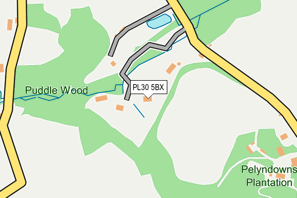 PL30 5BX map - OS OpenMap – Local (Ordnance Survey)