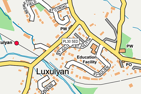 PL30 5ED map - OS OpenMap – Local (Ordnance Survey)